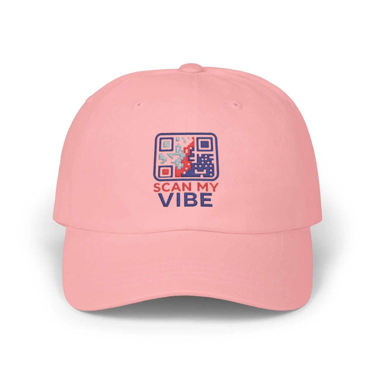 "Scan My Vibe" Stylish Classic Dad Cap | Scan My Vibe Embroidered Hat, Casual Wear, Perfect Gift for Dads, Family Outings, Everyday Style, Summer Accessory - AI Tee Hero