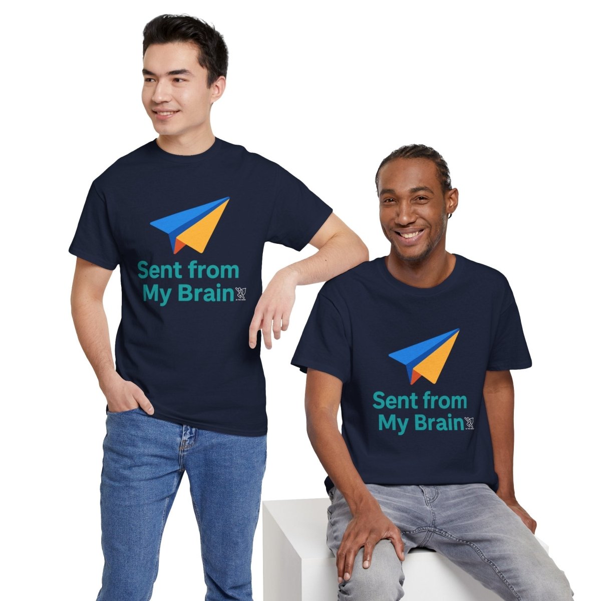 "Sent from My Brain" - Perfect Gift for Creative Minds, Casual Wear, Unique Birthday, Funny Statement Shirt - AI Tee Hero