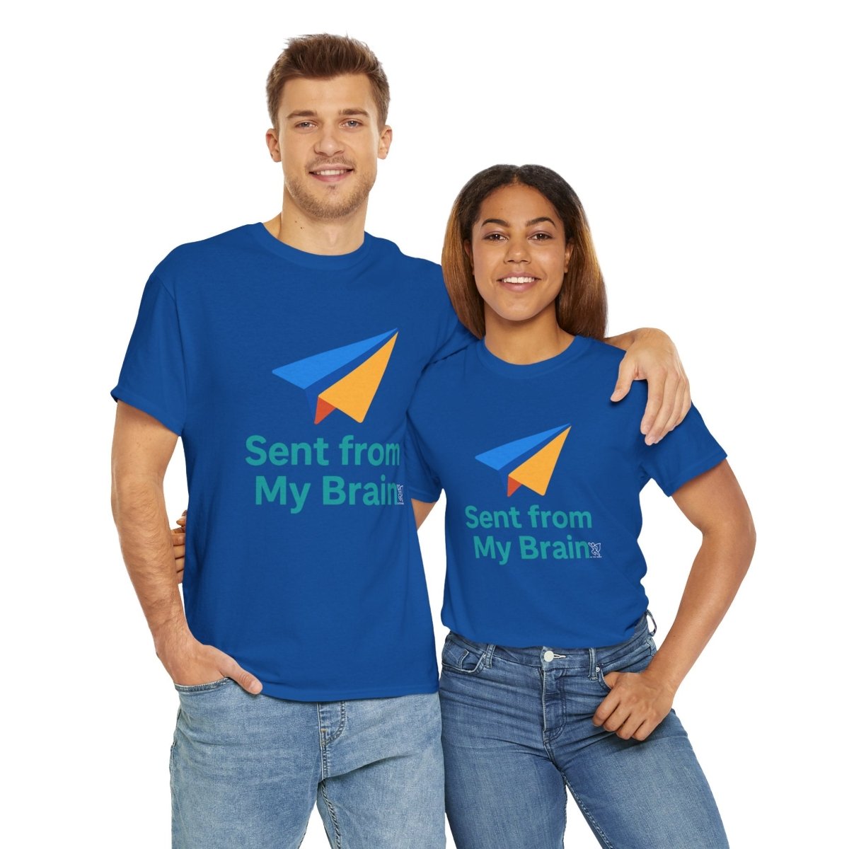 "Sent from My Brain" - Perfect Gift for Creative Minds, Casual Wear, Unique Birthday, Funny Statement Shirt - AI Tee Hero