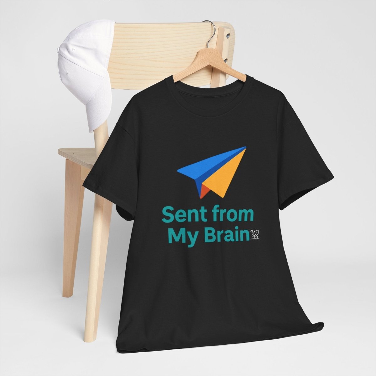 "Sent from My Brain" - Perfect Gift for Creative Minds, Casual Wear, Unique Birthday, Funny Statement Shirt - AI Tee Hero