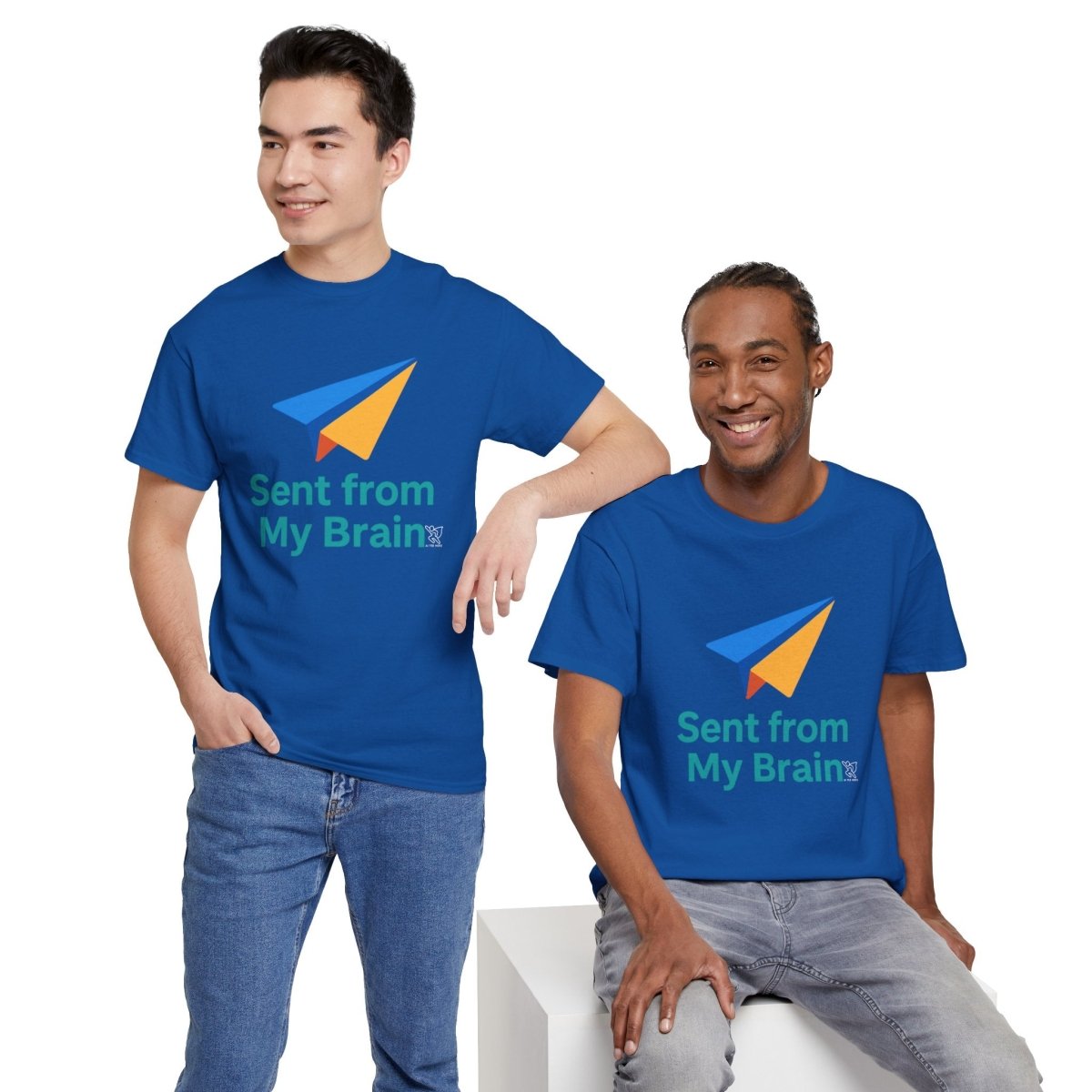 "Sent from My Brain" - Perfect Gift for Creative Minds, Casual Wear, Unique Birthday, Funny Statement Shirt - AI Tee Hero