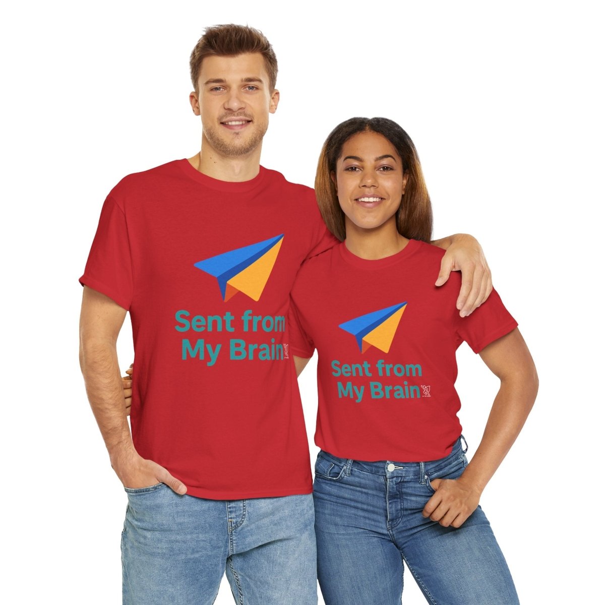 "Sent from My Brain" - Perfect Gift for Creative Minds, Casual Wear, Unique Birthday, Funny Statement Shirt - AI Tee Hero