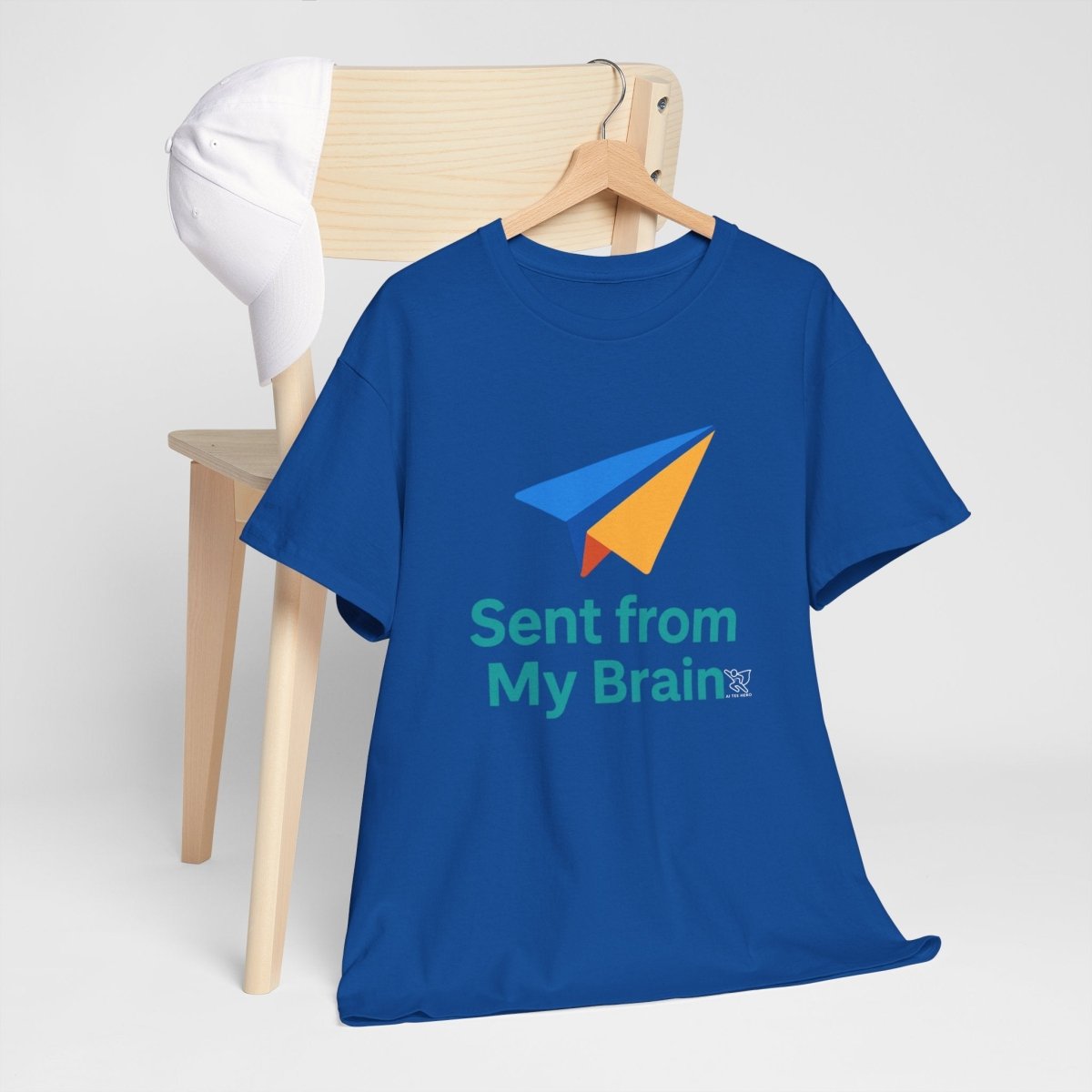 "Sent from My Brain" - Perfect Gift for Creative Minds, Casual Wear, Unique Birthday, Funny Statement Shirt - AI Tee Hero