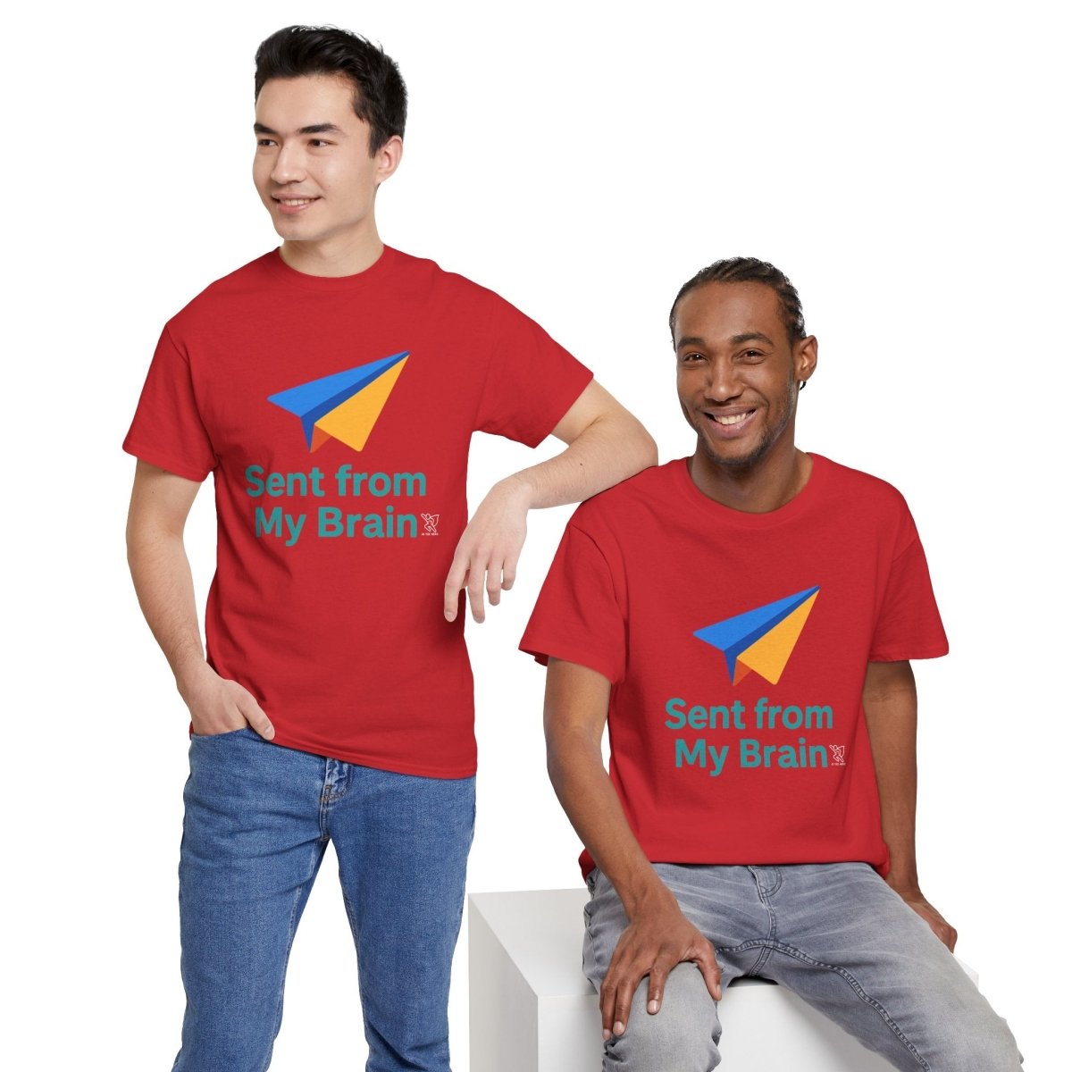 "Sent from My Brain" - Perfect Gift for Creative Minds, Casual Wear, Unique Birthday, Funny Statement Shirt - AI Tee Hero