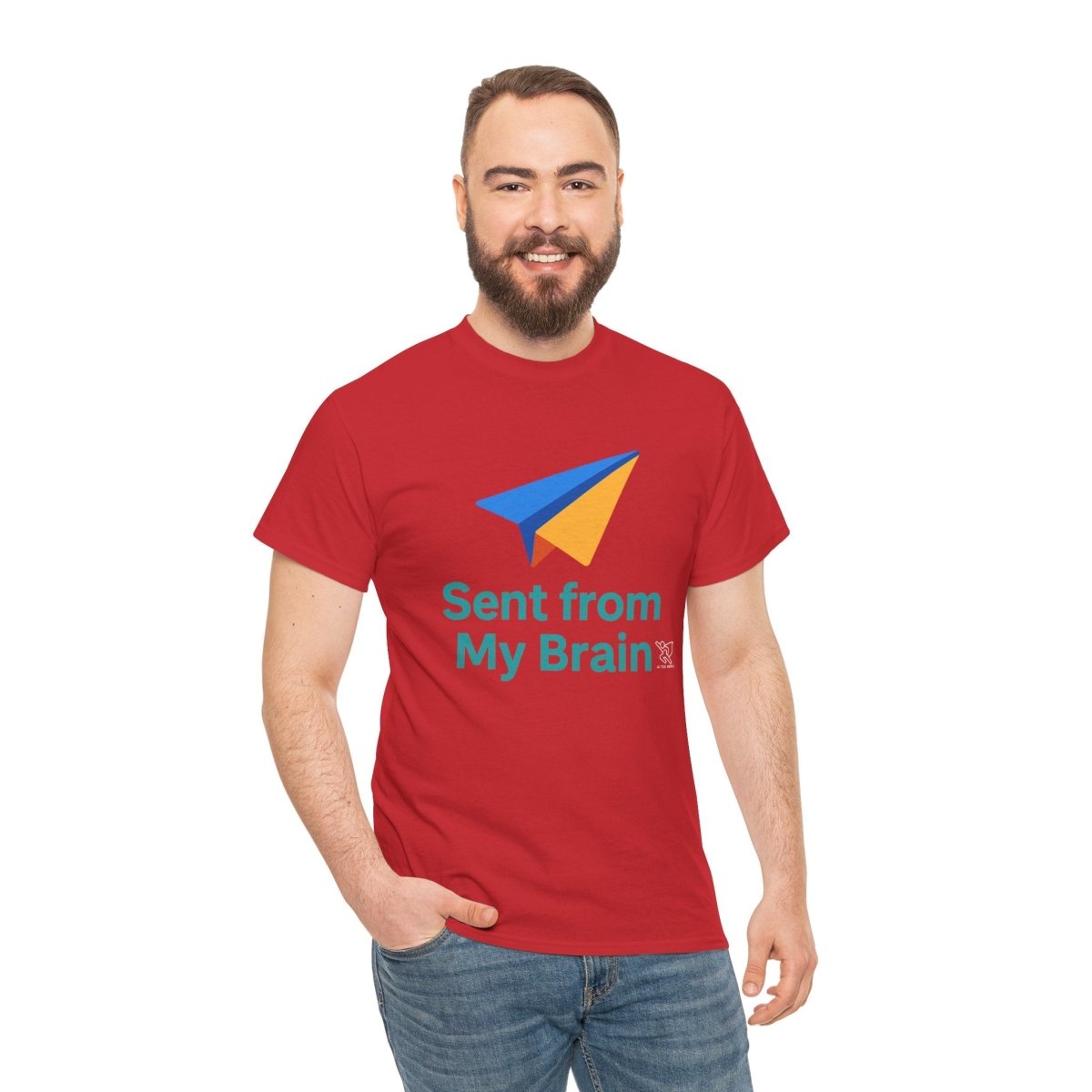 "Sent from My Brain" - Perfect Gift for Creative Minds, Casual Wear, Unique Birthday, Funny Statement Shirt - AI Tee Hero
