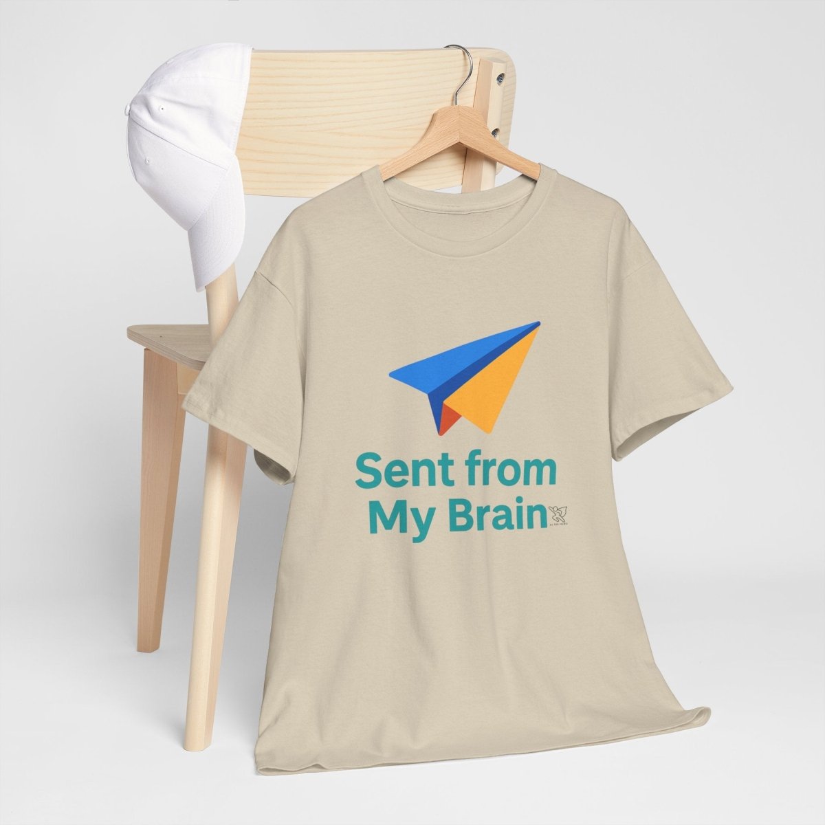 "Sent from My Brain" - Perfect Gift for Creative Minds, Casual Wear, Unique Birthday, Funny Statement Shirt - AI Tee Hero
