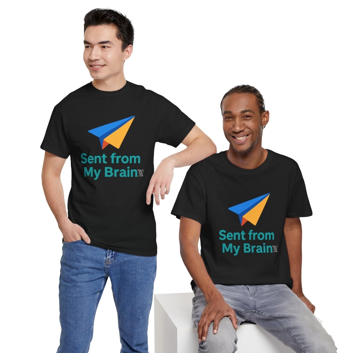 "Sent from My Brain" - Perfect Gift for Creative Minds, Casual Wear, Unique Birthday, Funny Statement Shirt - AI Tee Hero