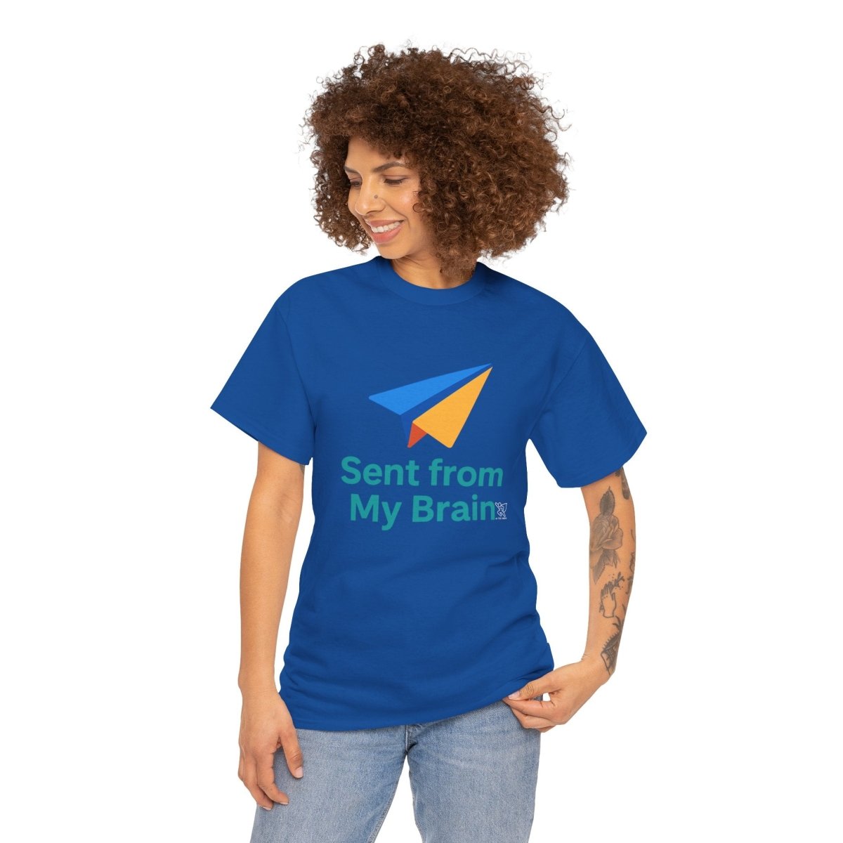 "Sent from My Brain" - Perfect Gift for Creative Minds, Casual Wear, Unique Birthday, Funny Statement Shirt - AI Tee Hero