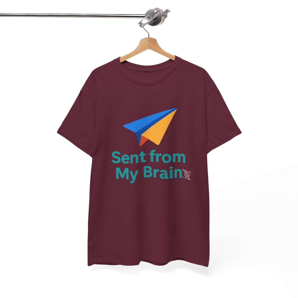"Sent from My Brain" - Perfect Gift for Creative Minds, Casual Wear, Unique Birthday, Funny Statement Shirt - AI Tee Hero