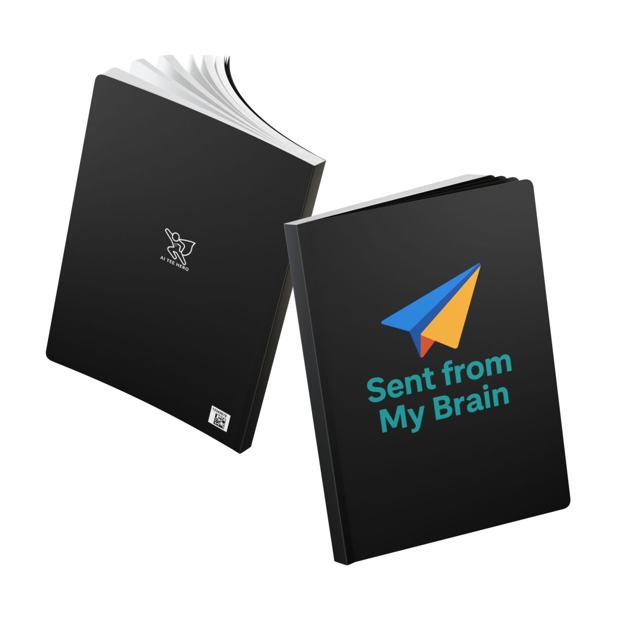 "Sent from MyBrain" Softcover Journal - Perfect for Writers, Students, Gift, Note - Taking, Creative Expressions - AI Tee Hero
