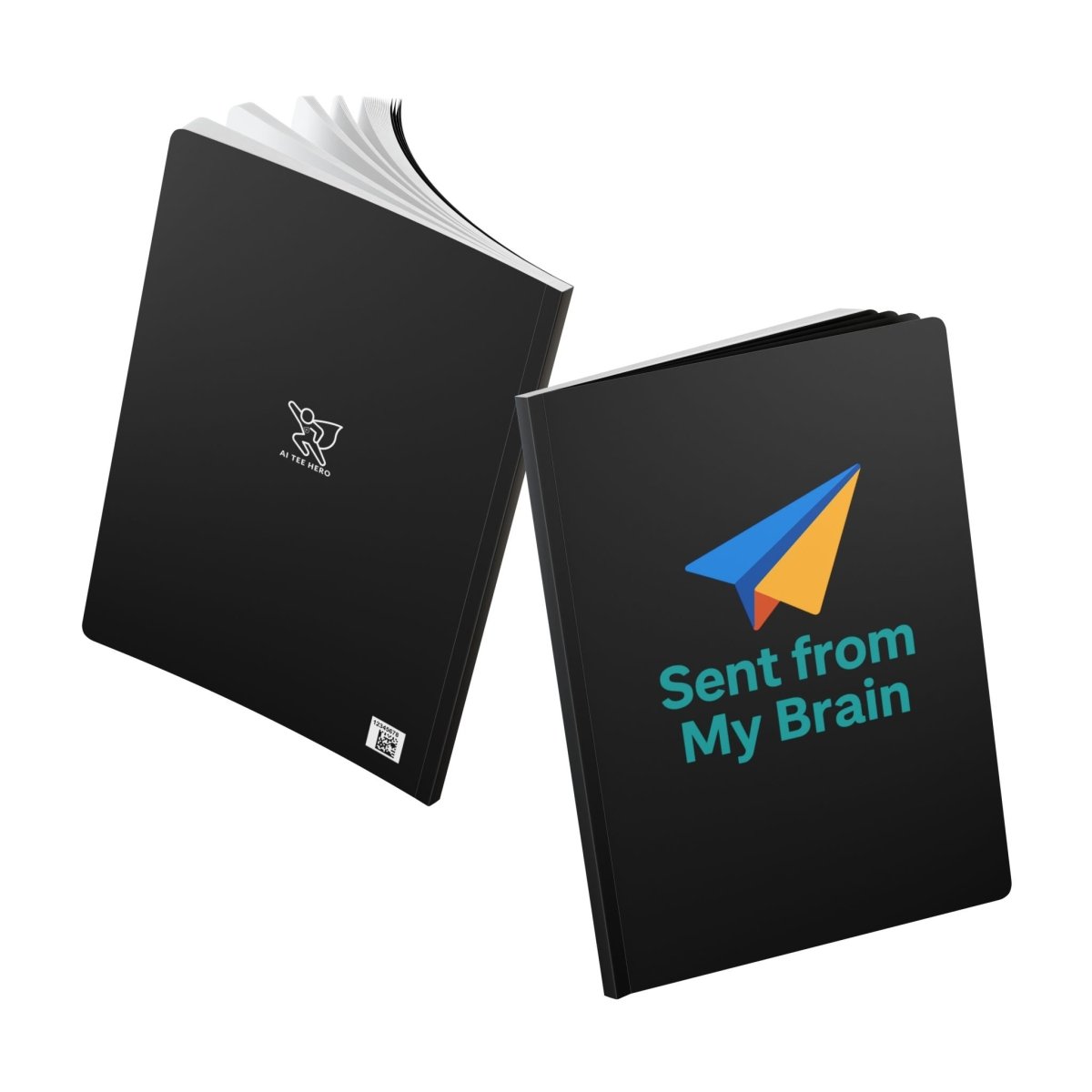 "Sent from MyBrain" Softcover Journal - Perfect for Writers, Students, Gift, Note - Taking, Creative Expressions - AI Tee Hero