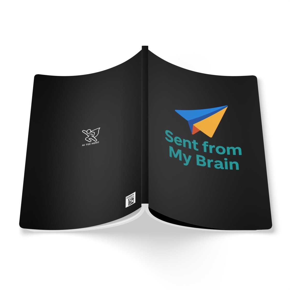 "Sent from MyBrain" Softcover Journal - Perfect for Writers, Students, Gift, Note - Taking, Creative Expressions - AI Tee Hero