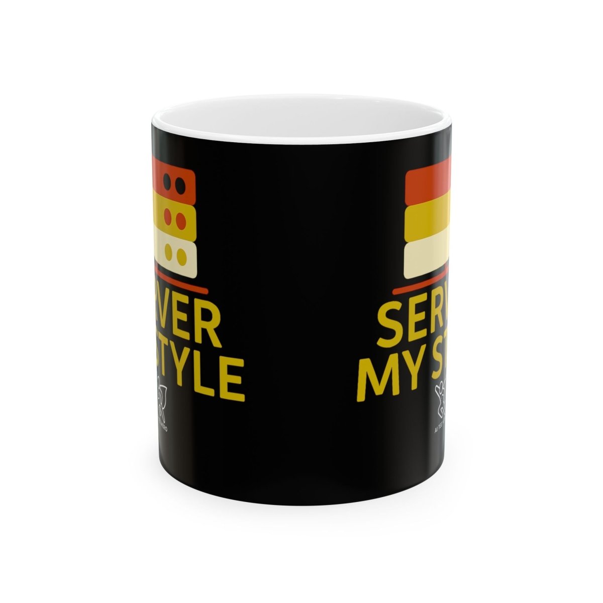 "Server My Style" Fun Ceramic Mug for Food Lovers | Perfect Gift for Chefs, Kitchen Decor, Birthday, Foodie, Coffee Lovers - AI Tee Hero