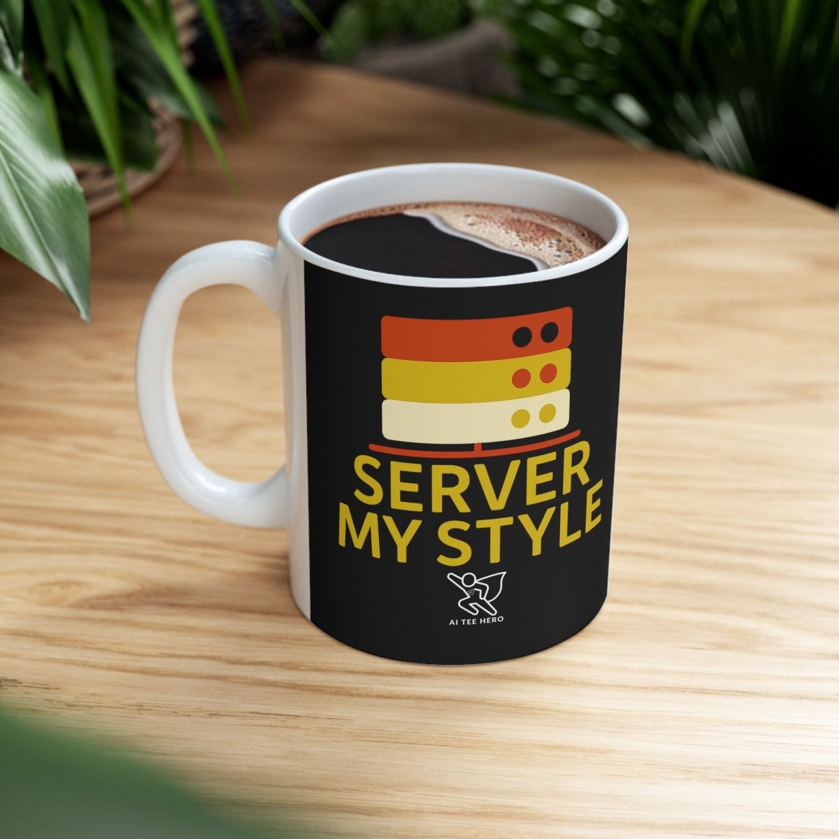 "Server My Style" Fun Ceramic Mug for Food Lovers | Perfect Gift for Chefs, Kitchen Decor, Birthday, Foodie, Coffee Lovers - AI Tee Hero