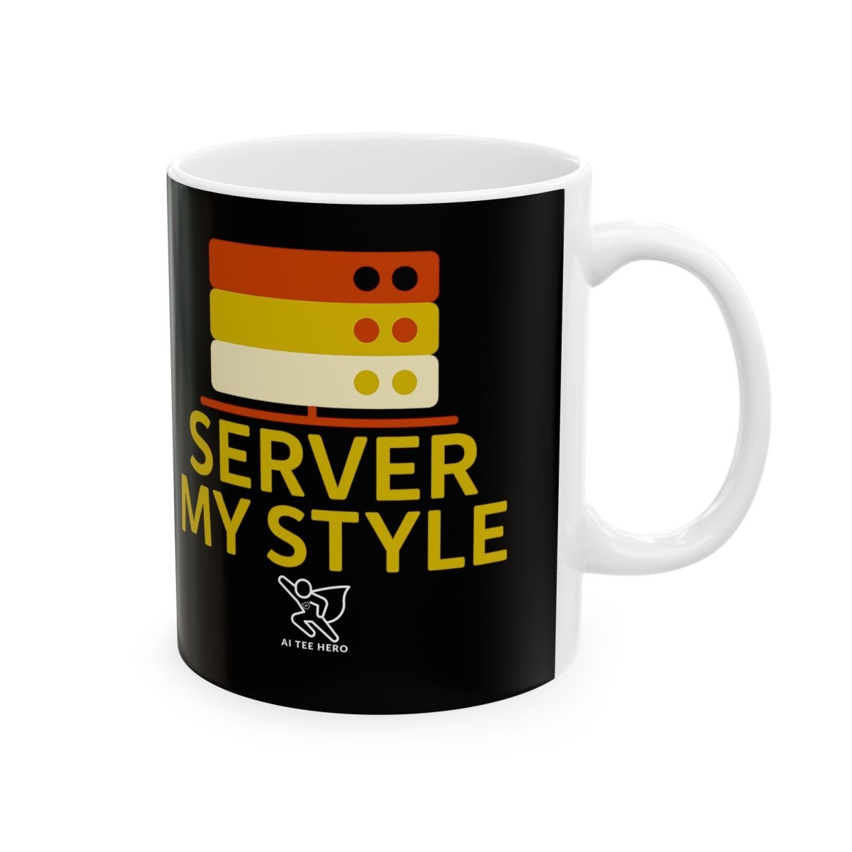 "Server My Style" Fun Ceramic Mug for Food Lovers | Perfect Gift for Chefs, Kitchen Decor, Birthday, Foodie, Coffee Lovers - AI Tee Hero