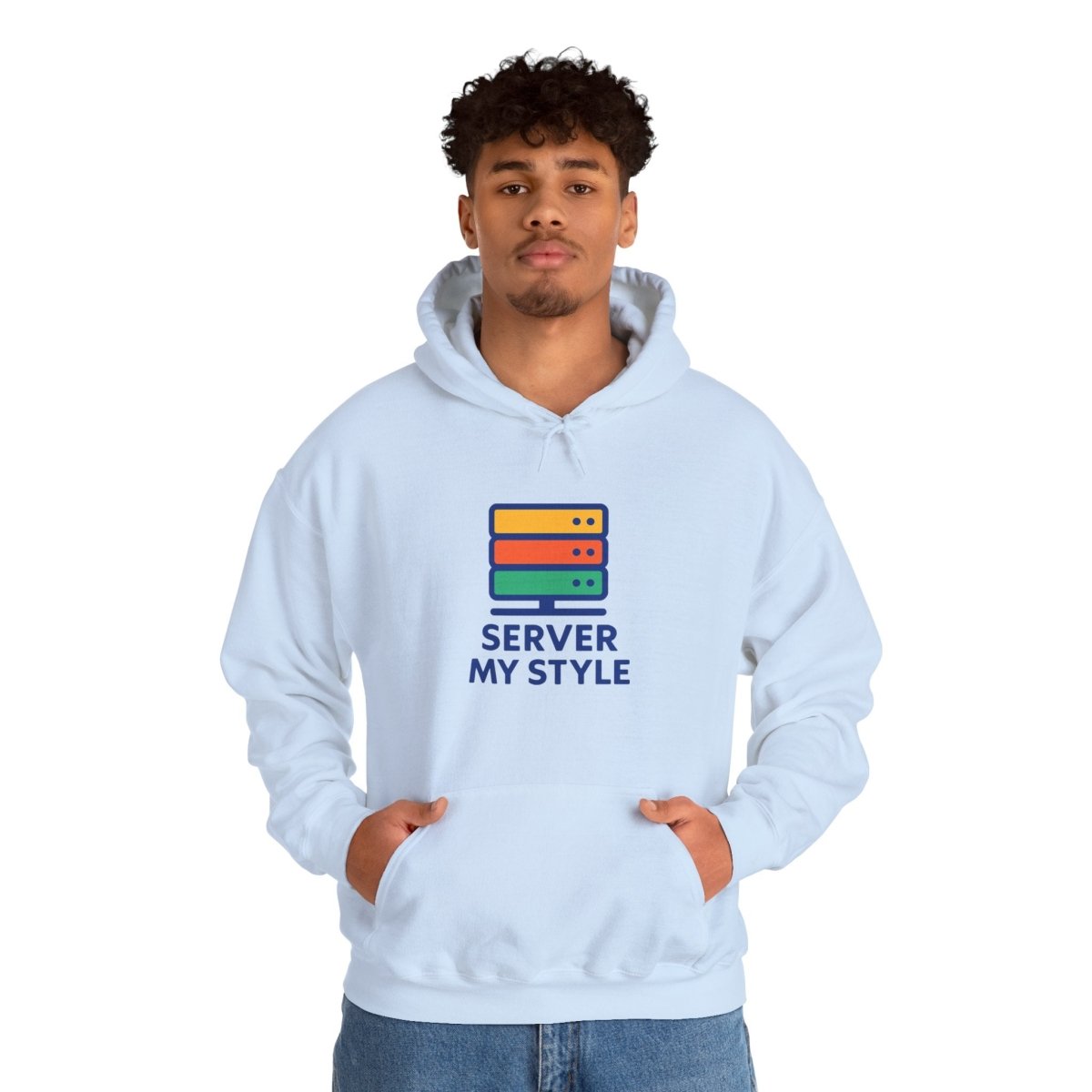 "Server My Style" Unisex Heavy Blend™ Hooded Sweatshirt for Tech Lovers, Perfect Gift for Programmers and Gamers, Cozy Casual [...] - AI Tee Hero