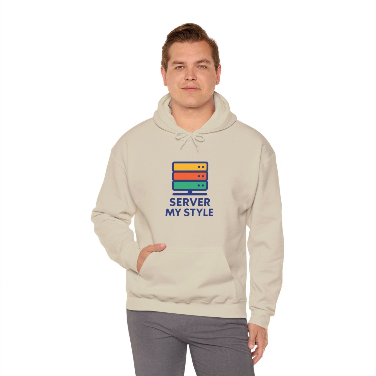 "Server My Style" Unisex Heavy Blend™ Hooded Sweatshirt for Tech Lovers, Perfect Gift for Programmers and Gamers, Cozy Casual [...] - AI Tee Hero