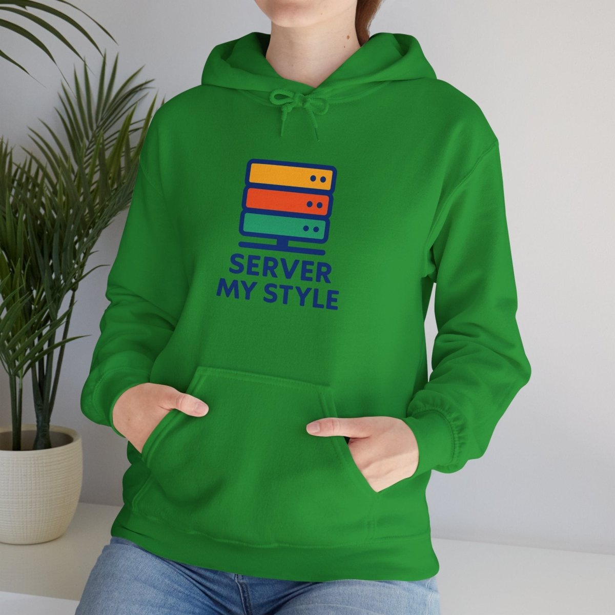 "Server My Style" Unisex Heavy Blend™ Hooded Sweatshirt for Tech Lovers, Perfect Gift for Programmers and Gamers, Cozy Casual [...] - AI Tee Hero