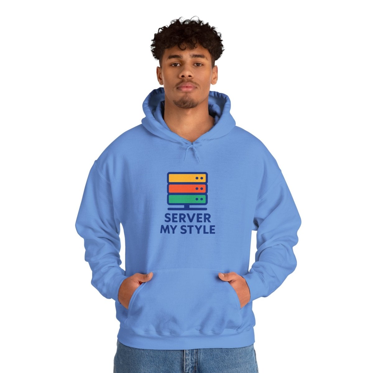 "Server My Style" Unisex Heavy Blend™ Hooded Sweatshirt for Tech Lovers, Perfect Gift for Programmers and Gamers, Cozy Casual [...] - AI Tee Hero