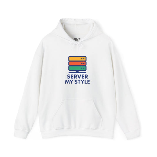 "Server My Style" Unisex Heavy Blend™ Hooded Sweatshirt for Tech Lovers, Perfect Gift for Programmers and Gamers, Cozy Casual [...] - AI Tee Hero