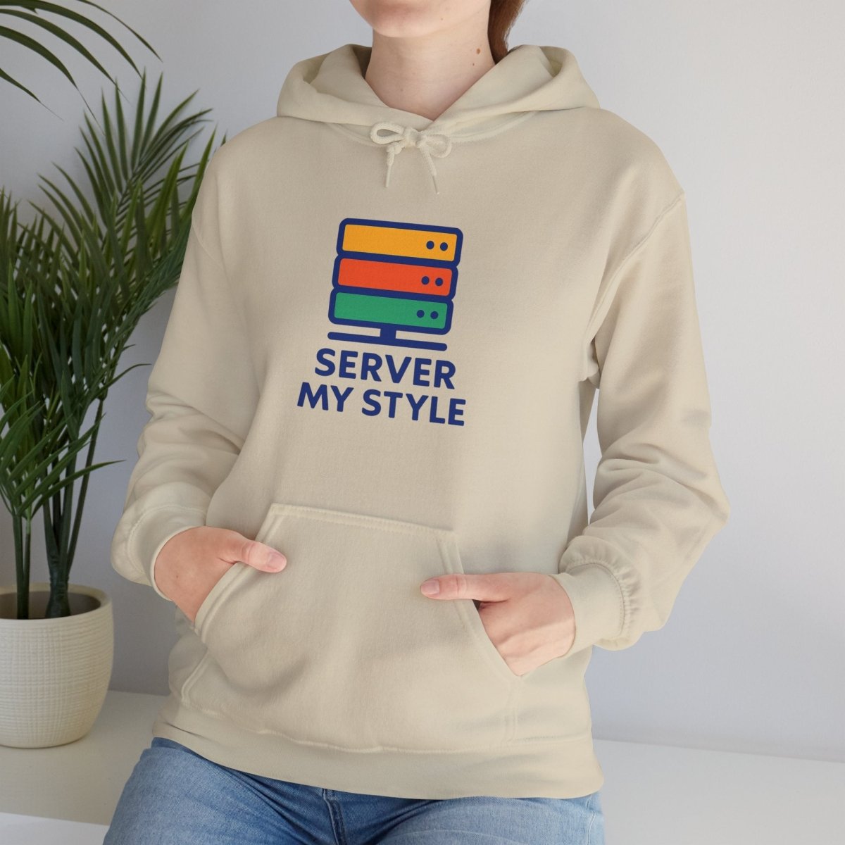 "Server My Style" Unisex Heavy Blend™ Hooded Sweatshirt for Tech Lovers, Perfect Gift for Programmers and Gamers, Cozy Casual [...] - AI Tee Hero
