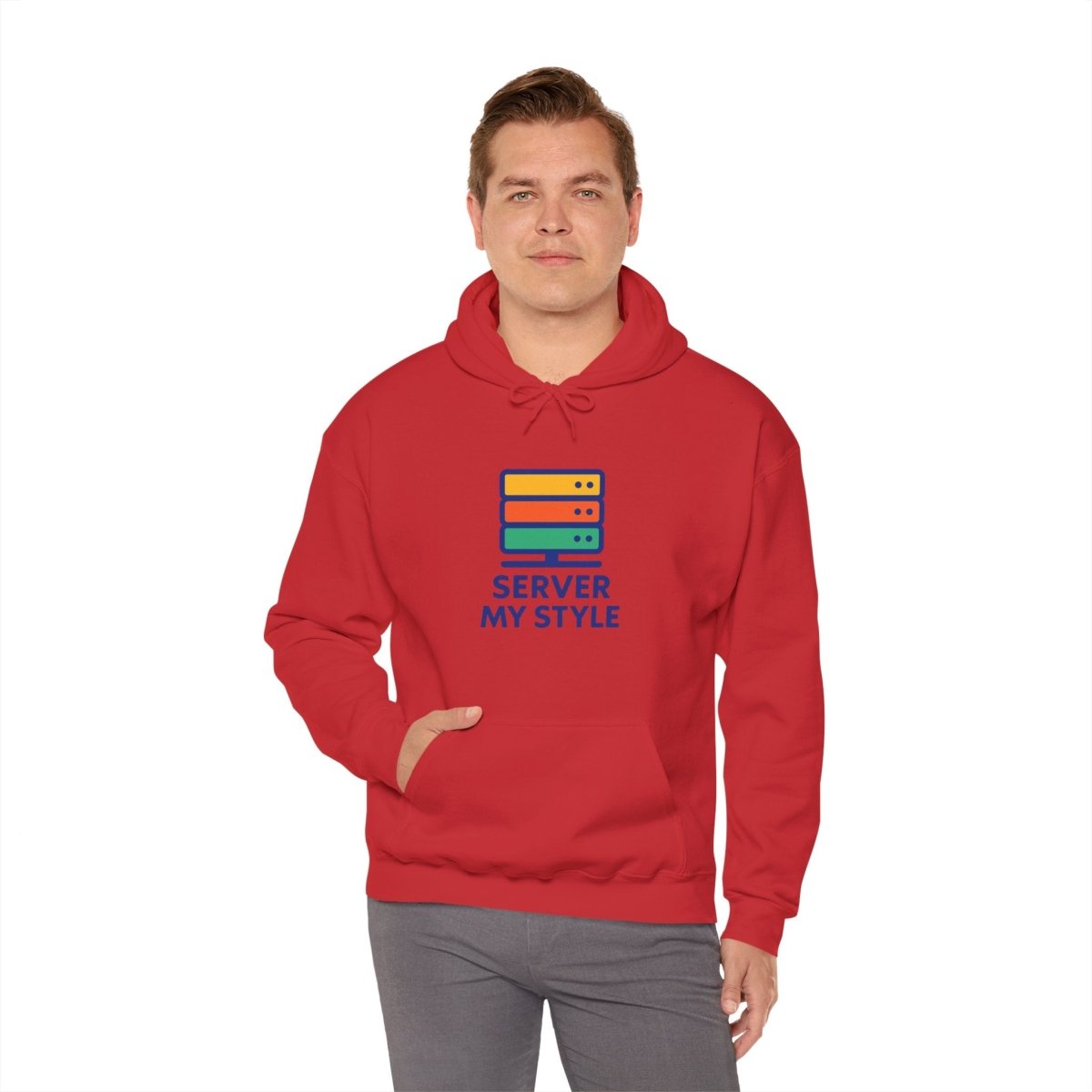 "Server My Style" Unisex Heavy Blend™ Hooded Sweatshirt for Tech Lovers, Perfect Gift for Programmers and Gamers, Cozy Casual [...] - AI Tee Hero