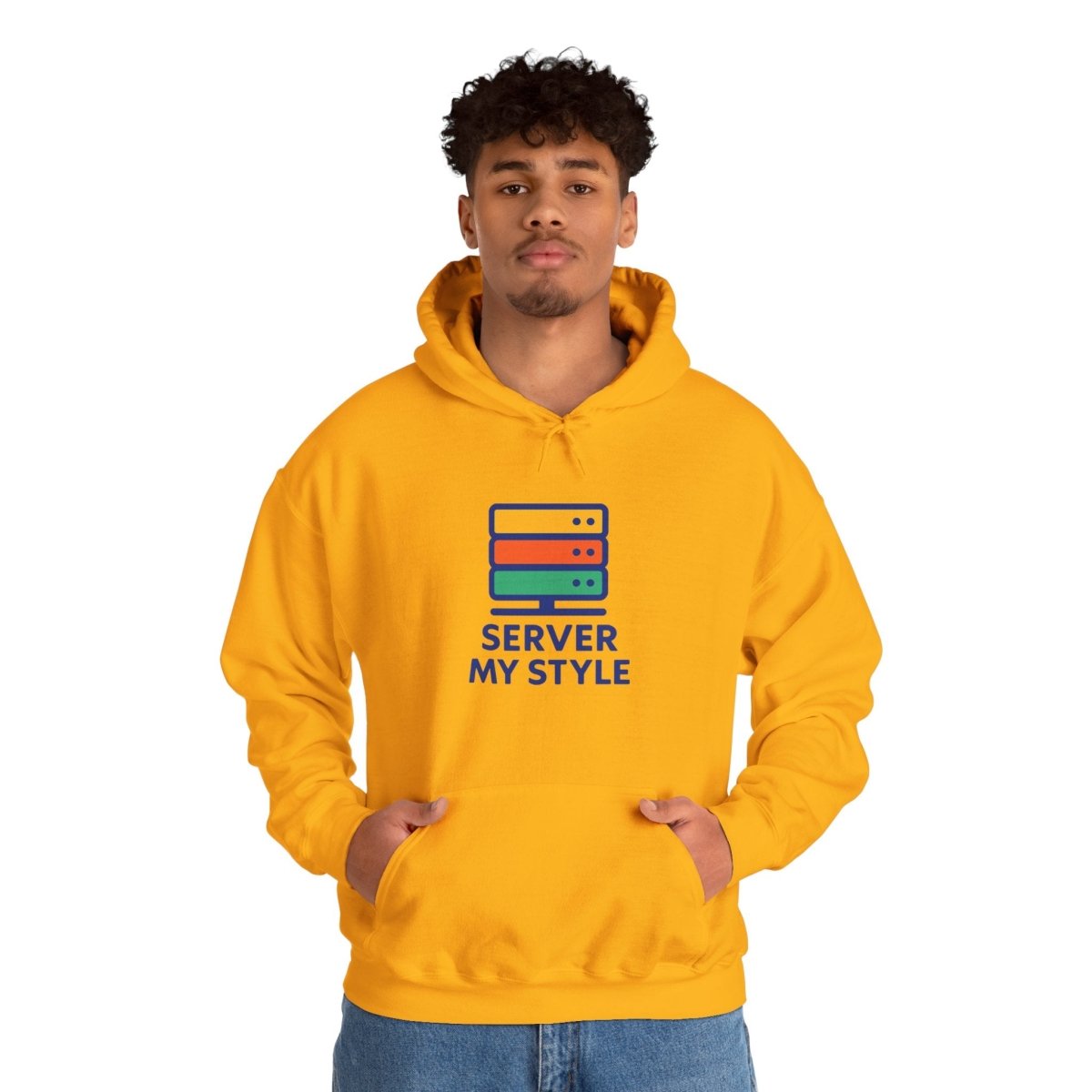 "Server My Style" Unisex Heavy Blend™ Hooded Sweatshirt for Tech Lovers, Perfect Gift for Programmers and Gamers, Cozy Casual [...] - AI Tee Hero