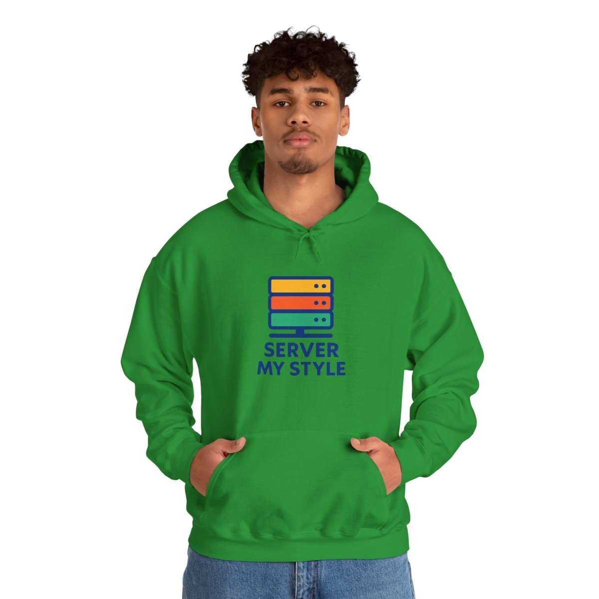 "Server My Style" Unisex Heavy Blend™ Hooded Sweatshirt for Tech Lovers, Perfect Gift for Programmers and Gamers, Cozy Casual [...] - AI Tee Hero