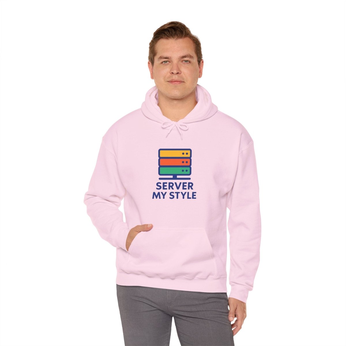 "Server My Style" Unisex Heavy Blend™ Hooded Sweatshirt for Tech Lovers, Perfect Gift for Programmers and Gamers, Cozy Casual [...] - AI Tee Hero