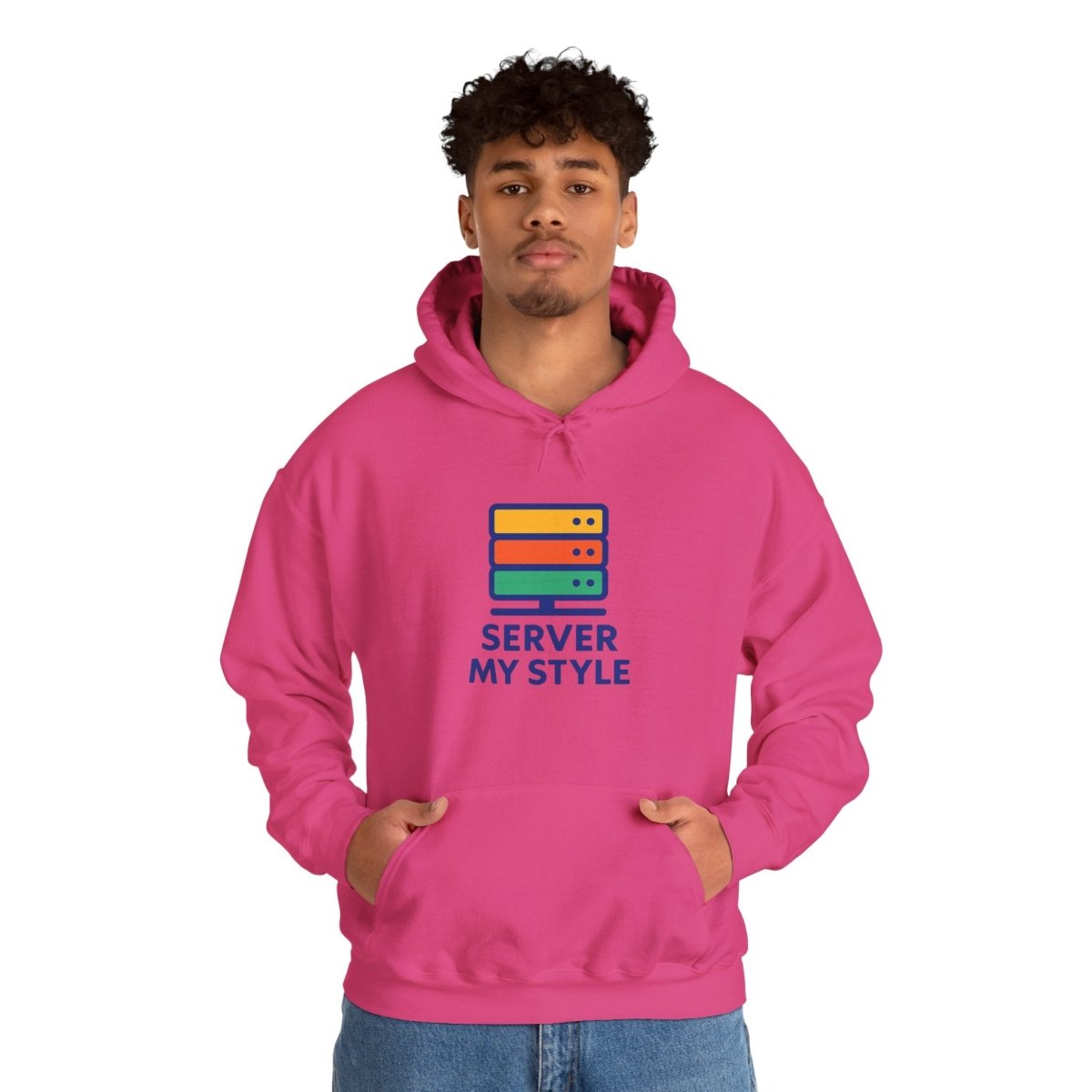 "Server My Style" Unisex Heavy Blend™ Hooded Sweatshirt for Tech Lovers, Perfect Gift for Programmers and Gamers, Cozy Casual [...] - AI Tee Hero