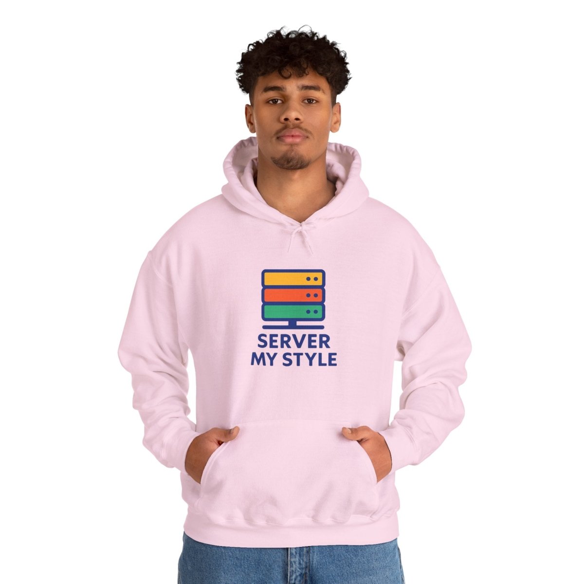 "Server My Style" Unisex Heavy Blend™ Hooded Sweatshirt for Tech Lovers, Perfect Gift for Programmers and Gamers, Cozy Casual [...] - AI Tee Hero