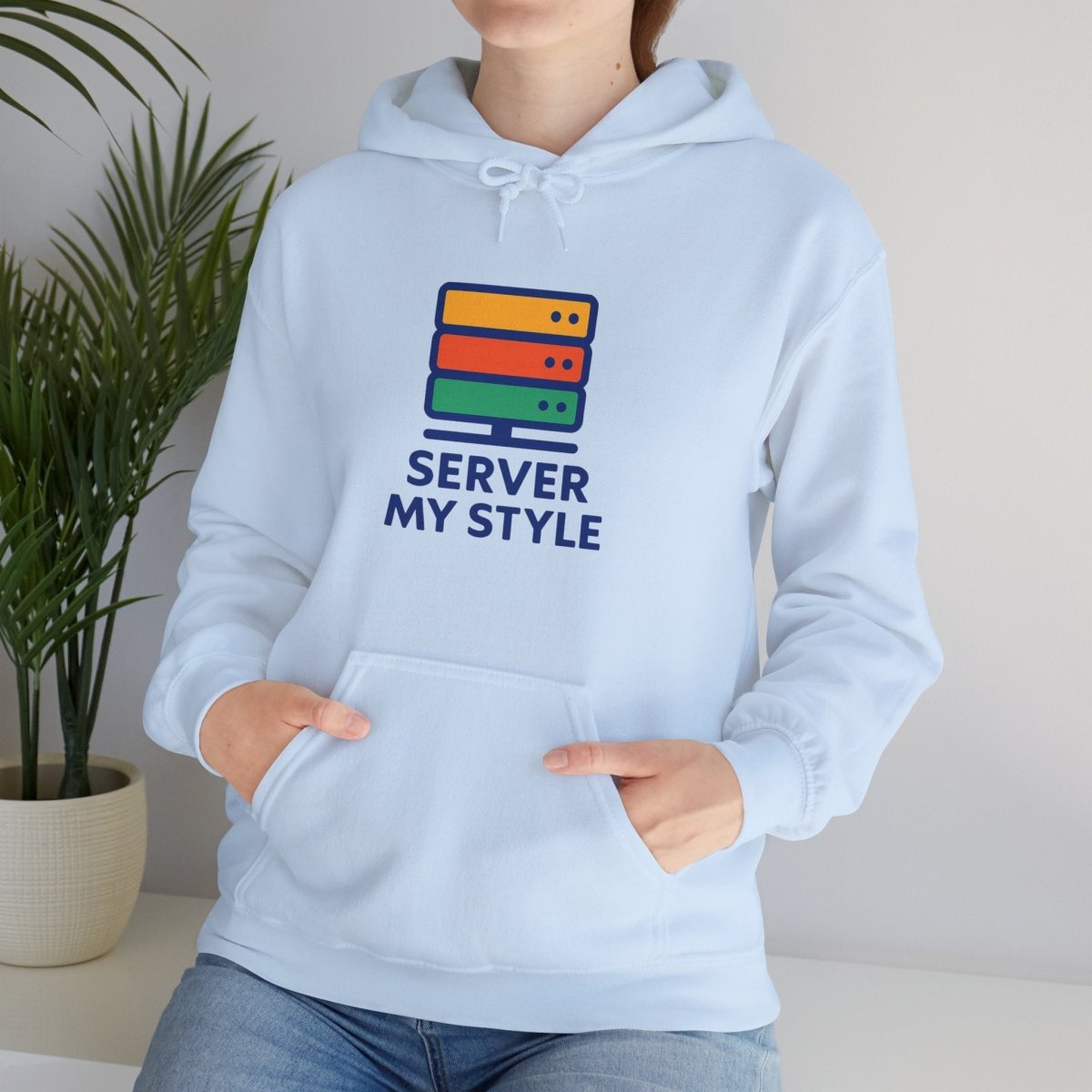 "Server My Style" Unisex Heavy Blend™ Hooded Sweatshirt for Tech Lovers, Perfect Gift for Programmers and Gamers, Cozy Casual [...] - AI Tee Hero
