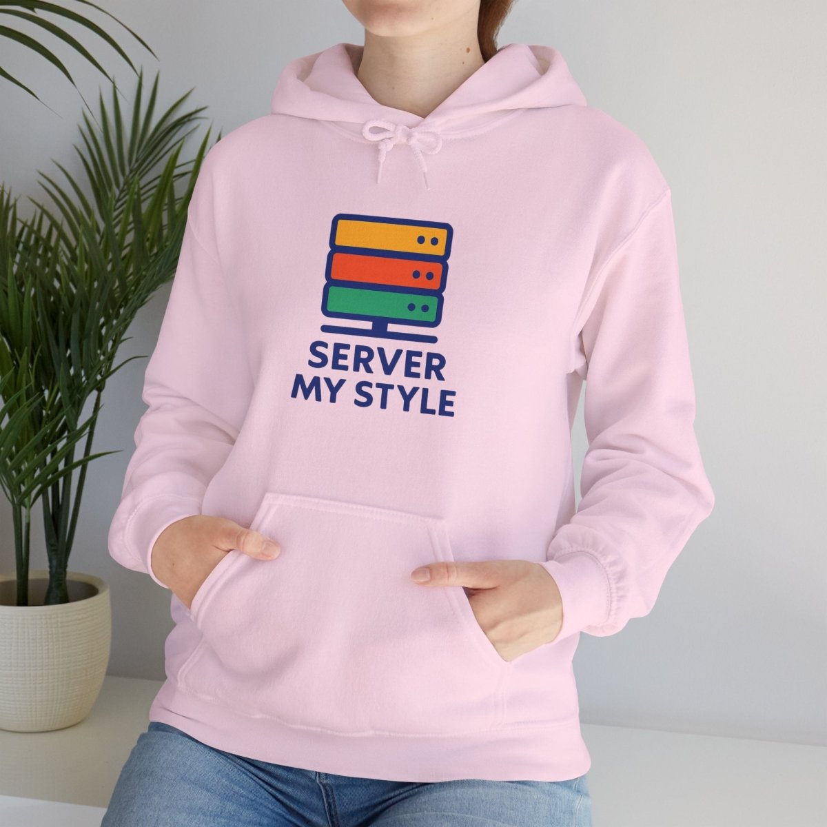 "Server My Style" Unisex Heavy Blend™ Hooded Sweatshirt for Tech Lovers, Perfect Gift for Programmers and Gamers, Cozy Casual [...] - AI Tee Hero