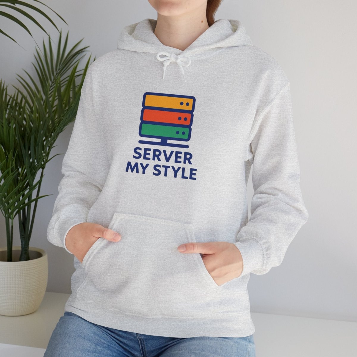 "Server My Style" Unisex Heavy Blend™ Hooded Sweatshirt for Tech Lovers, Perfect Gift for Programmers and Gamers, Cozy Casual [...] - AI Tee Hero