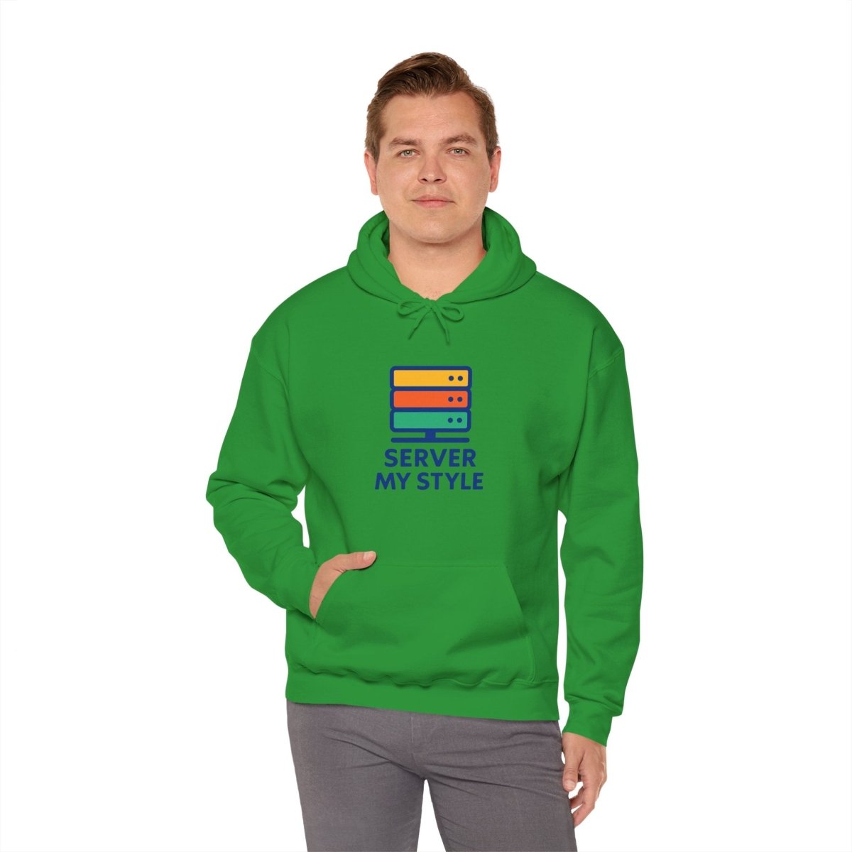 "Server My Style" Unisex Heavy Blend™ Hooded Sweatshirt for Tech Lovers, Perfect Gift for Programmers and Gamers, Cozy Casual [...] - AI Tee Hero