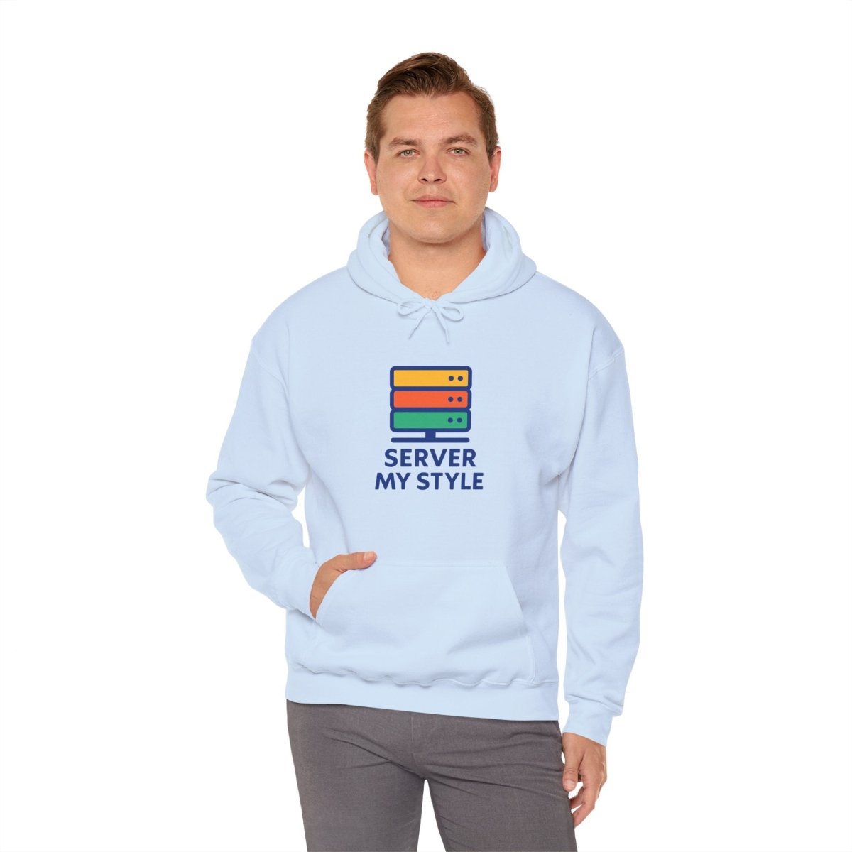 "Server My Style" Unisex Heavy Blend™ Hooded Sweatshirt for Tech Lovers, Perfect Gift for Programmers and Gamers, Cozy Casual [...] - AI Tee Hero
