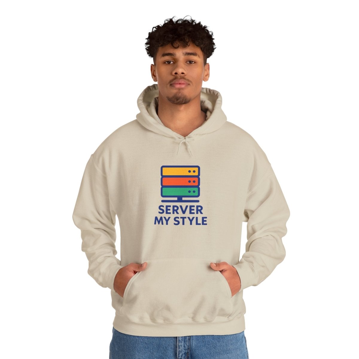 "Server My Style" Unisex Heavy Blend™ Hooded Sweatshirt for Tech Lovers, Perfect Gift for Programmers and Gamers, Cozy Casual [...] - AI Tee Hero