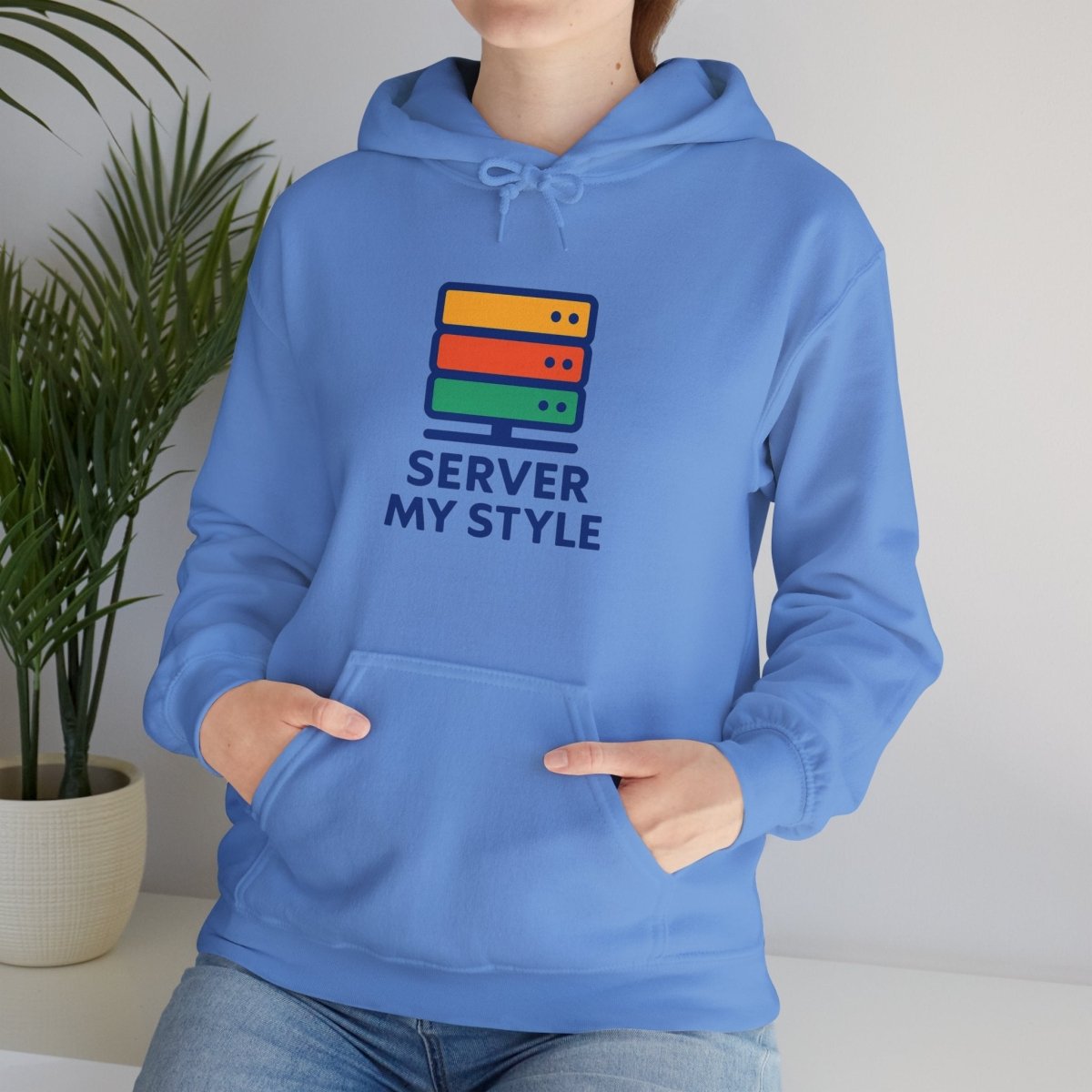 "Server My Style" Unisex Heavy Blend™ Hooded Sweatshirt for Tech Lovers, Perfect Gift for Programmers and Gamers, Cozy Casual [...] - AI Tee Hero
