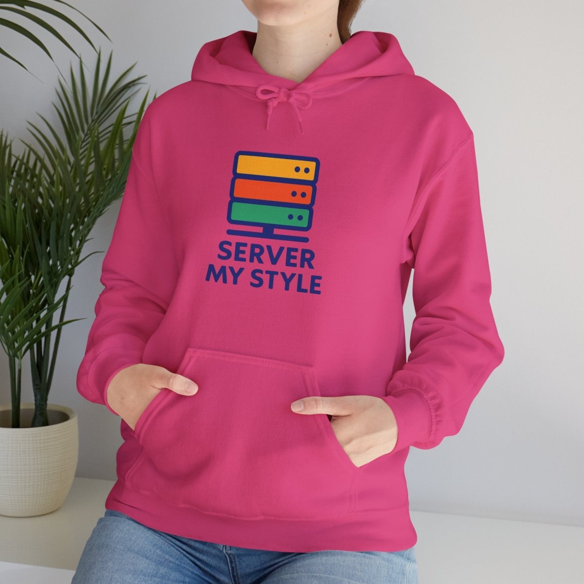 "Server My Style" Unisex Heavy Blend™ Hooded Sweatshirt for Tech Lovers, Perfect Gift for Programmers and Gamers, Cozy Casual [...] - AI Tee Hero