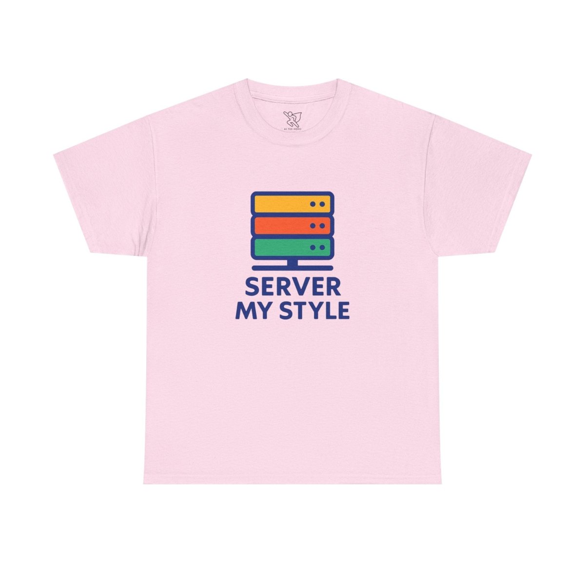 "Server My Style" Unisex Heavy Cotton Tee, Tech Humor Shirt, Geeky Gift, Casual Wear, Birthday Present, Everyday Comfort CW - 1 Royal Blue - AI Tee Hero