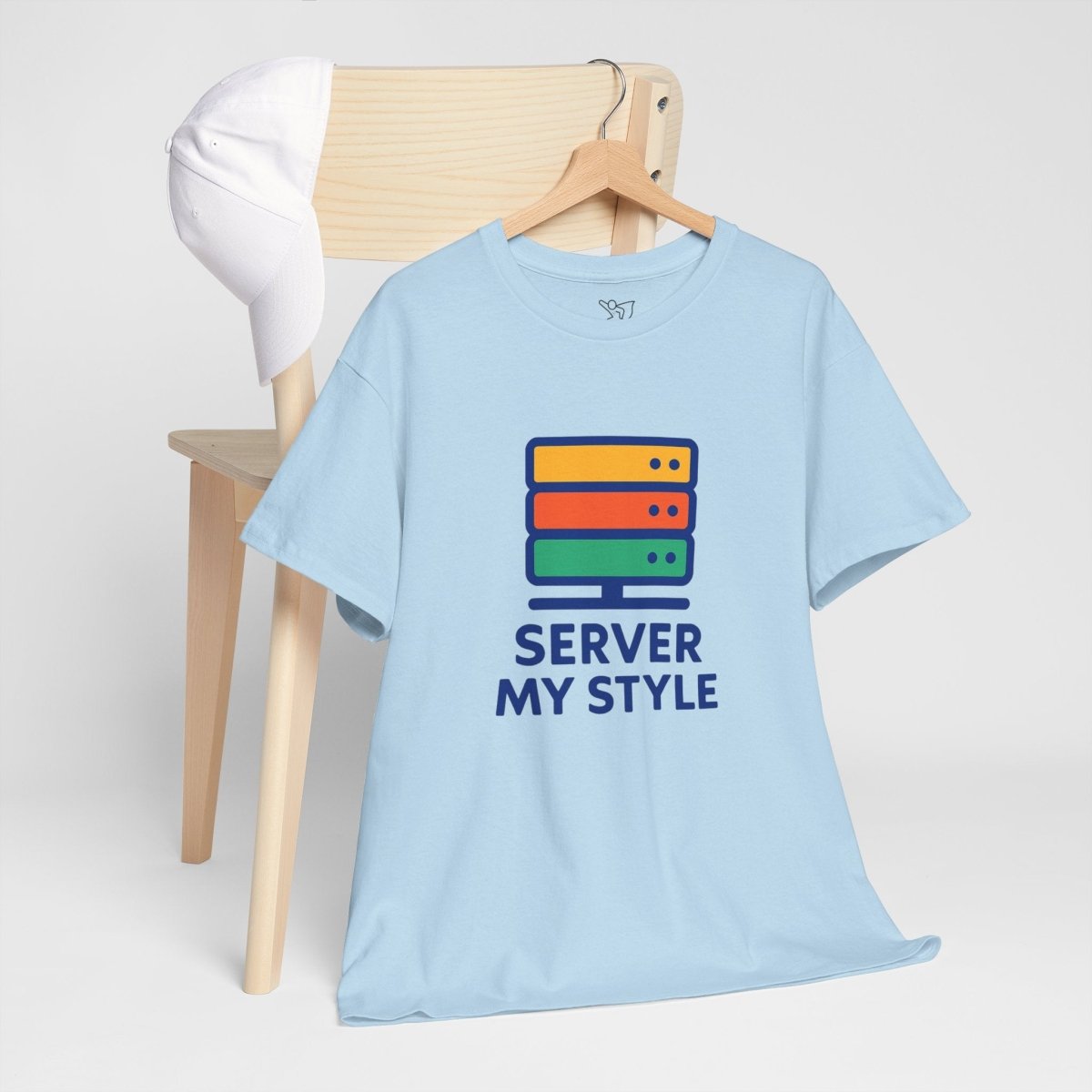 "Server My Style" Unisex Heavy Cotton Tee, Tech Humor Shirt, Geeky Gift, Casual Wear, Birthday Present, Everyday Comfort CW - 1 Royal Blue - AI Tee Hero