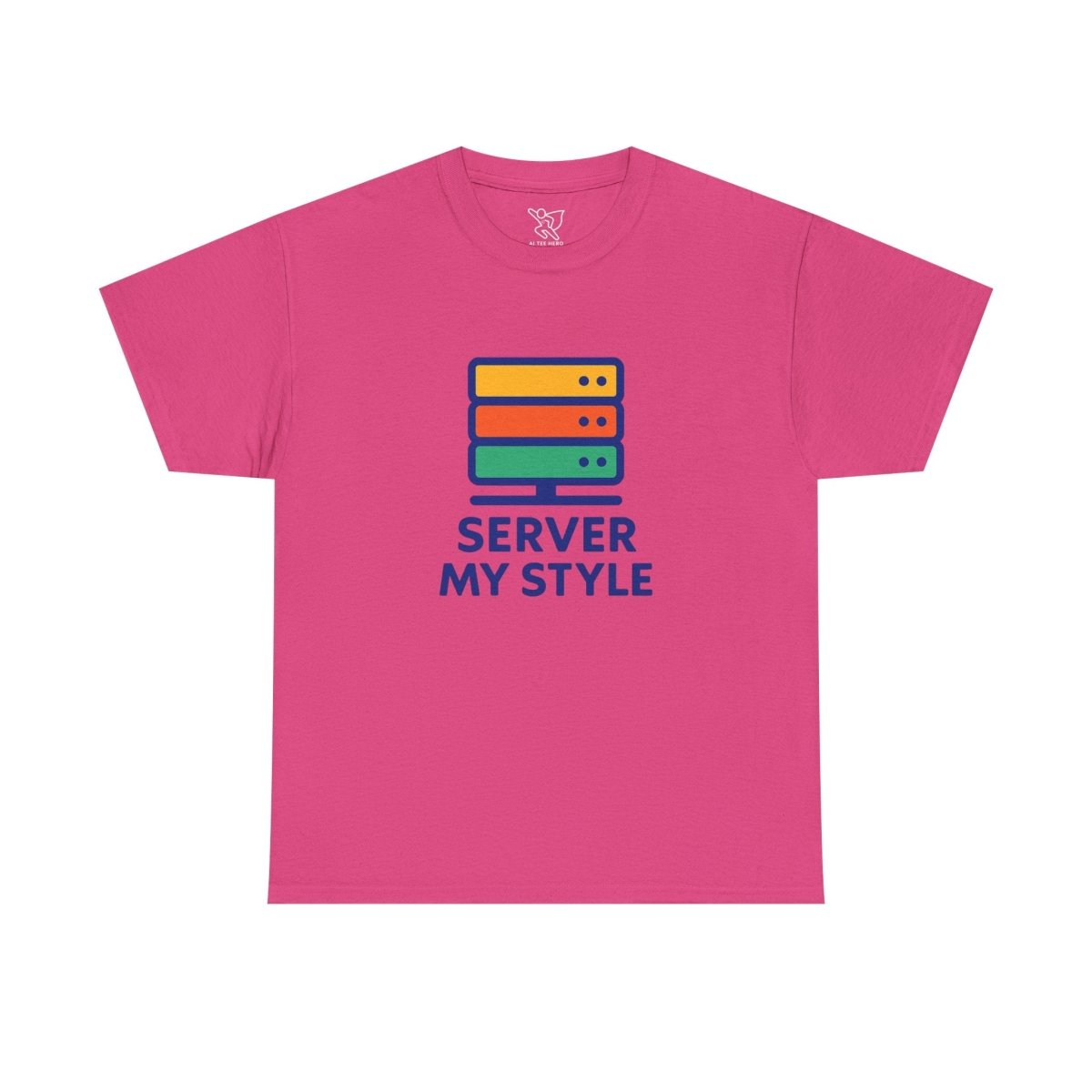 "Server My Style" Unisex Heavy Cotton Tee, Tech Humor Shirt, Geeky Gift, Casual Wear, Birthday Present, Everyday Comfort CW - 1 Royal Blue - AI Tee Hero