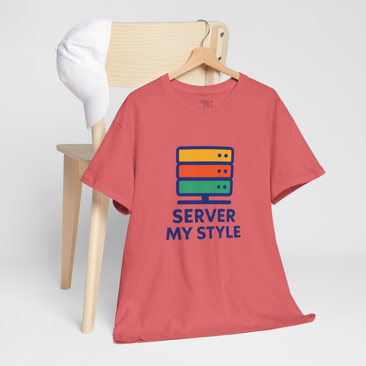 "Server My Style" Unisex Heavy Cotton Tee, Tech Humor Shirt, Geeky Gift, Casual Wear, Birthday Present, Everyday Comfort CW - 1 Royal Blue - AI Tee Hero