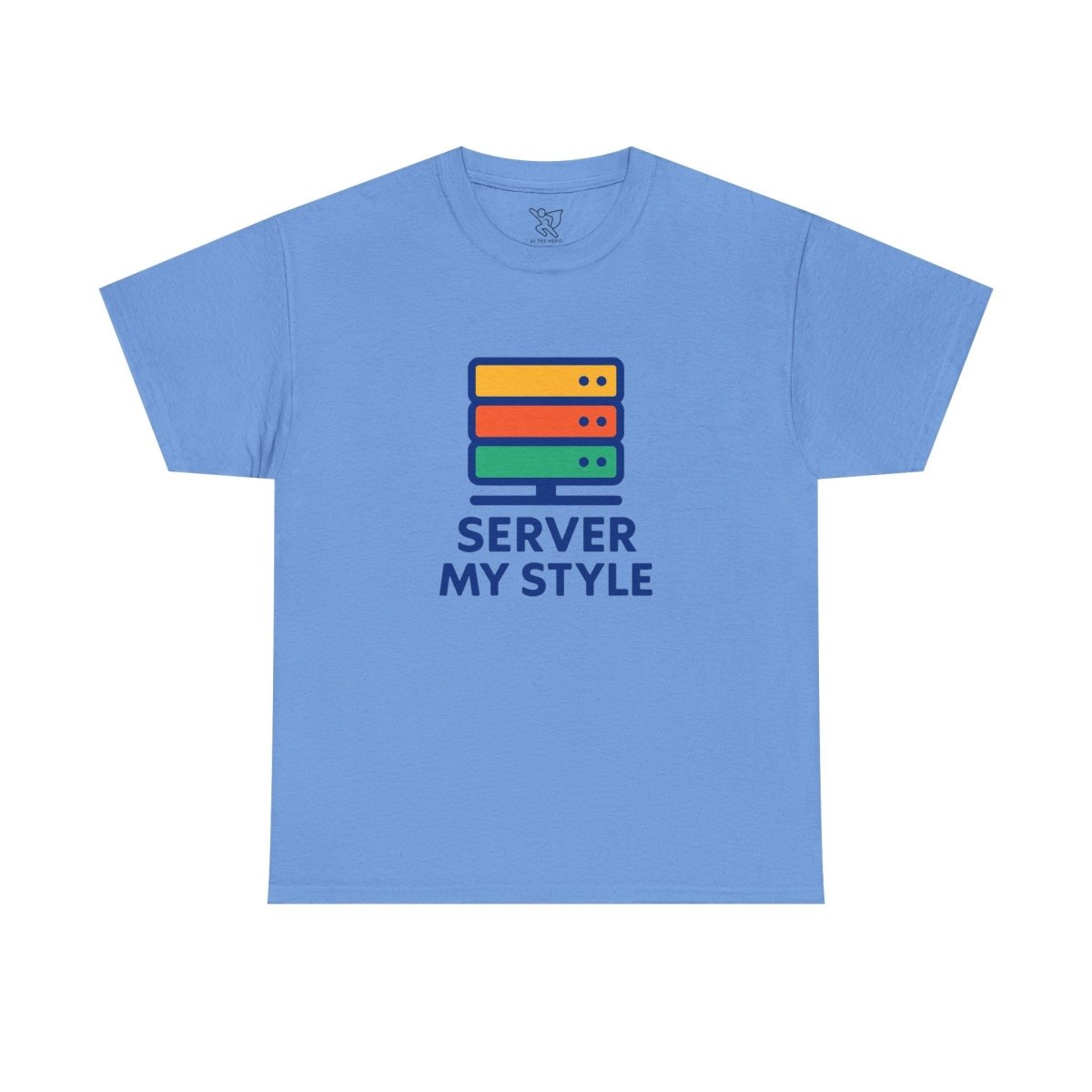 "Server My Style" Unisex Heavy Cotton Tee, Tech Humor Shirt, Geeky Gift, Casual Wear, Birthday Present, Everyday Comfort CW - 1 Royal Blue - AI Tee Hero