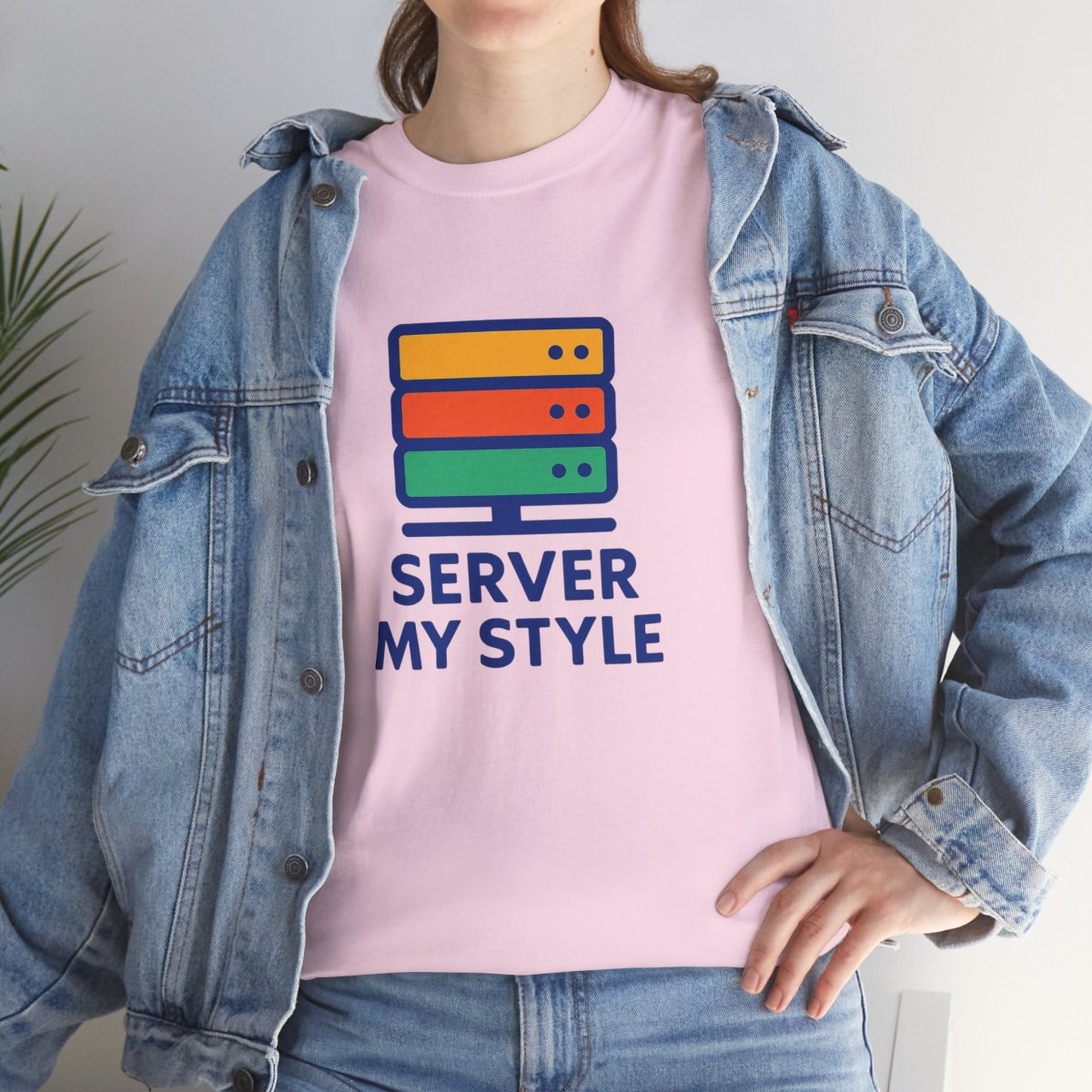 "Server My Style" Unisex Heavy Cotton Tee, Tech Humor Shirt, Geeky Gift, Casual Wear, Birthday Present, Everyday Comfort CW - 1 Royal Blue - AI Tee Hero