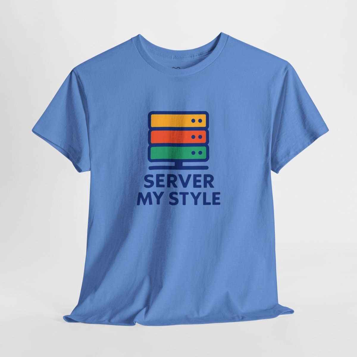 "Server My Style" Unisex Heavy Cotton Tee, Tech Humor Shirt, Geeky Gift, Casual Wear, Birthday Present, Everyday Comfort CW - 1 Royal Blue - AI Tee Hero
