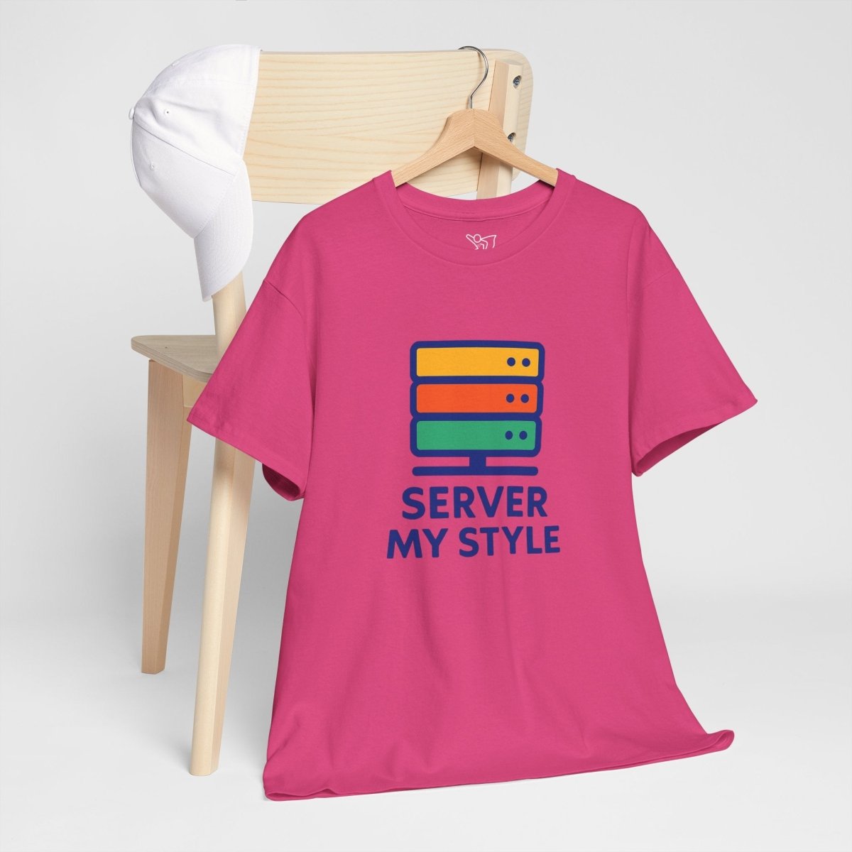 "Server My Style" Unisex Heavy Cotton Tee, Tech Humor Shirt, Geeky Gift, Casual Wear, Birthday Present, Everyday Comfort CW - 1 Royal Blue - AI Tee Hero