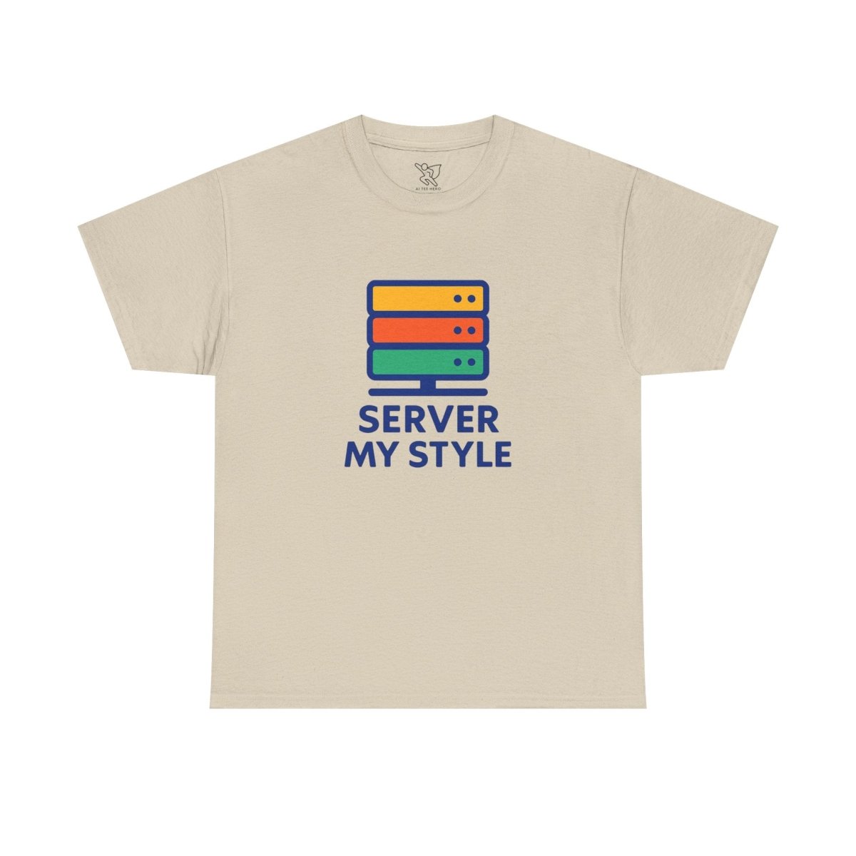 "Server My Style" Unisex Heavy Cotton Tee, Tech Humor Shirt, Geeky Gift, Casual Wear, Birthday Present, Everyday Comfort CW - 1 Royal Blue - AI Tee Hero