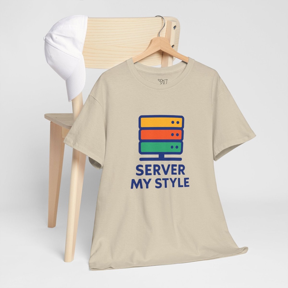 "Server My Style" Unisex Heavy Cotton Tee, Tech Humor Shirt, Geeky Gift, Casual Wear, Birthday Present, Everyday Comfort CW - 1 Royal Blue - AI Tee Hero