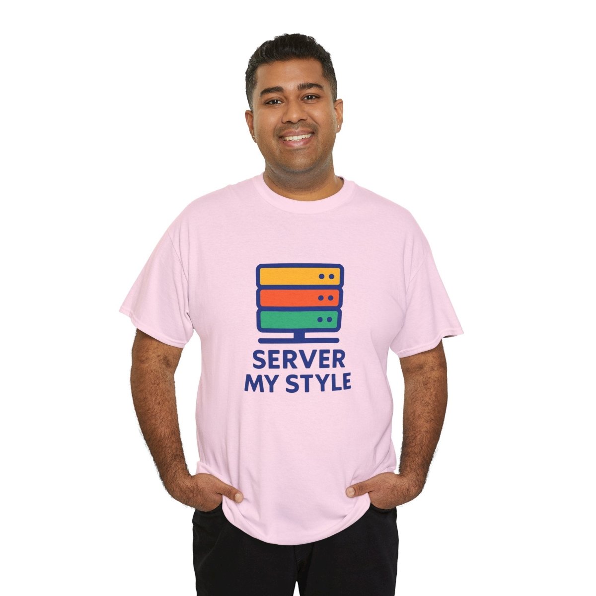 "Server My Style" Unisex Heavy Cotton Tee, Tech Humor Shirt, Geeky Gift, Casual Wear, Birthday Present, Everyday Comfort CW - 1 Royal Blue - AI Tee Hero